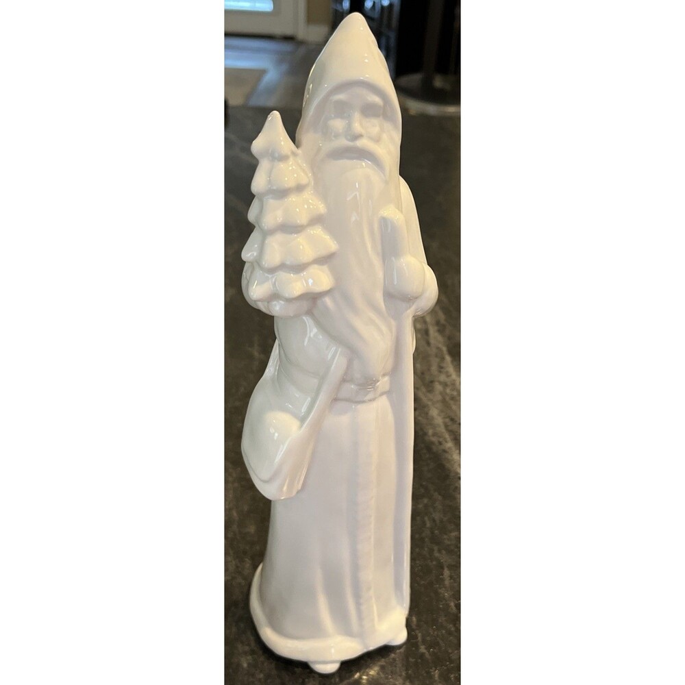 Santa White Stoneware by Creative Co-Op . Beautiful. Perfect condition 10” NEW